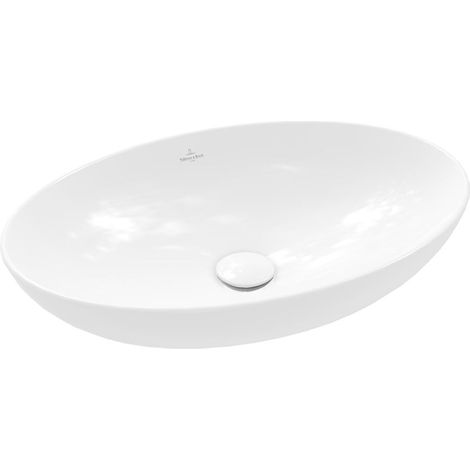Villeroy & Boch Loop&Friends - Aufsatzwaschtisch, 56x38 cm, mit Überlauf, Aplinweiß 4A470001