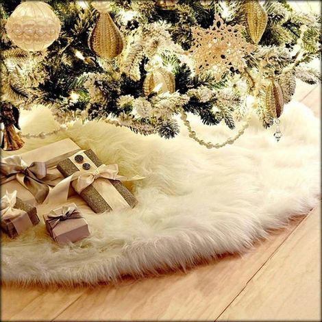 Jupe de sapin de Noël, décoration de sapin de Noël en peluche, Noël (1/4)