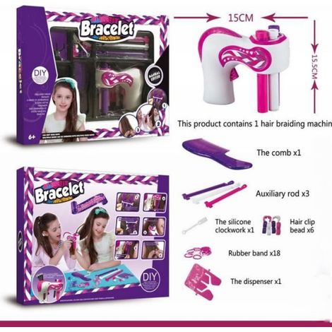 machine à tresse automatique pour enfants cheveux électrique sèche outil de tresse paresseux [violet] [boîte] (1/4)