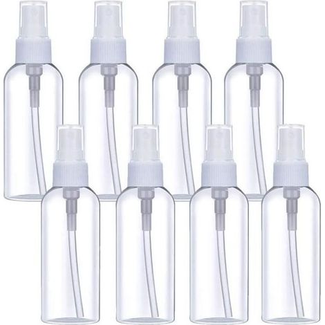 Flacon spray empty - 8 flacons spraying blue in plastic - Portable - Rechargeable - Brume thin (10 ml) (1/4)