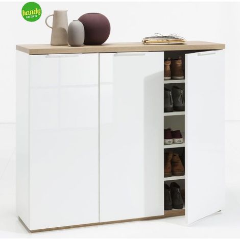 Mobile multiuso 3 ante mundi Composad bianco/rovere (1/5)