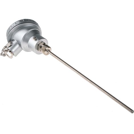 Capteur RTD PT100 RS PRO, Ø 6mm, L.250mm, +450°C max, Tête de connexion ( Prix pour 1 ) (1/5)