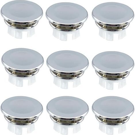 Couvercle de Trop Plein d Évier 10 Pièces Bouchon Rond Débordement Lavabo Cuisine (1/4)