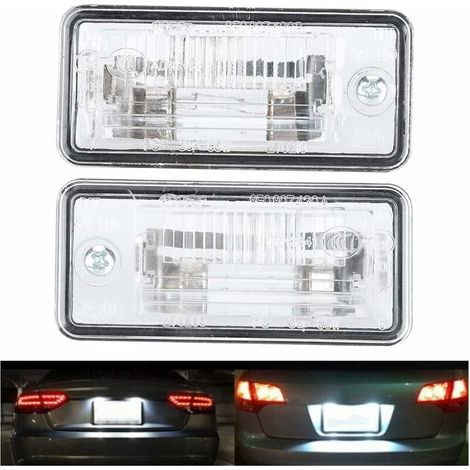 Éclairage pour plaque d'immatriculation. Feux 8E0807430A 8E0807430B feu de plaque d'immatriculation adapté pour A3 A4 A5 A6 C6 A8 D3 Q7 RS4 (1/5)