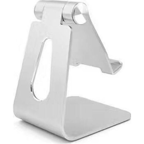 Support pour tablette en alliage d'aluminium léger argenté, support de bureau pour téléphone portable et tablette