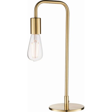 Endon Rubens - Lampada da tavolo 1 luce placcato oro satinato spazzolato, attacco E27 (1/5)