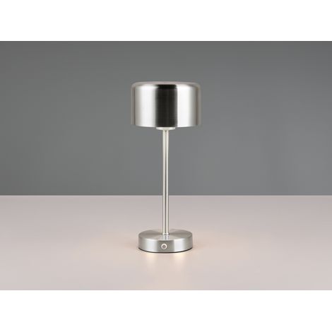 Akku Tischleuchte JEFF per USB aufladbar, Sensordimmer, Silber matt, Höhe 30cm (1/5)