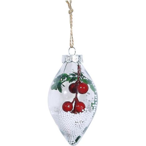 Lot de 4 boules de Noël en forme de goutte d'eau (1/3)