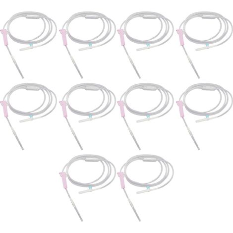 Kit monouso per infusione veterinaria, composto da 10 pezzi, antipolvere, igienico, per animali, con tubo per infusione, misura 16. (1/5)