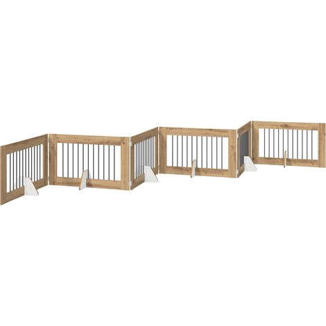 Cancello per cani pieghevole con supporti 6 pz 602 cm vidaXL