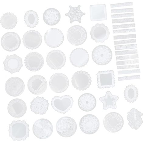 Lace PET Journal Stickers in White 90 Easy to Use and Tear