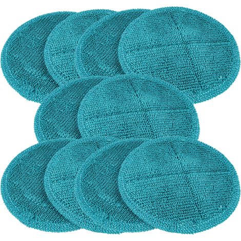 vhbw 10x testina pulente compatibile con Clean Maxx Spray mop a batteria 360 mocio, lavapavimenti - poliammide / poliestere, turchese