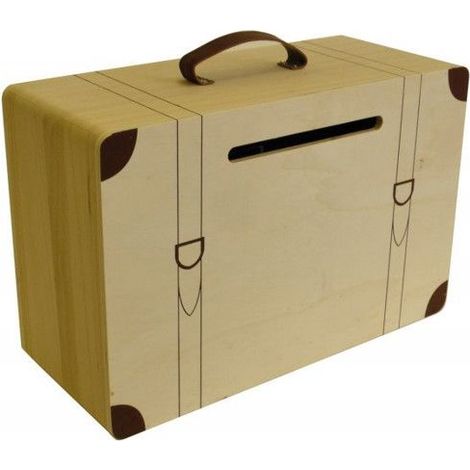 Urne Valise en bois - ARTEMIO - 35 cm - Décorative - Mixte - Personnalisable (1/2)