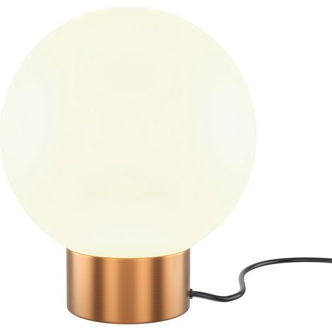 Maytoni Basic Form Lampe de table Globe moderne dorée 1xE14 abat-jour blanc