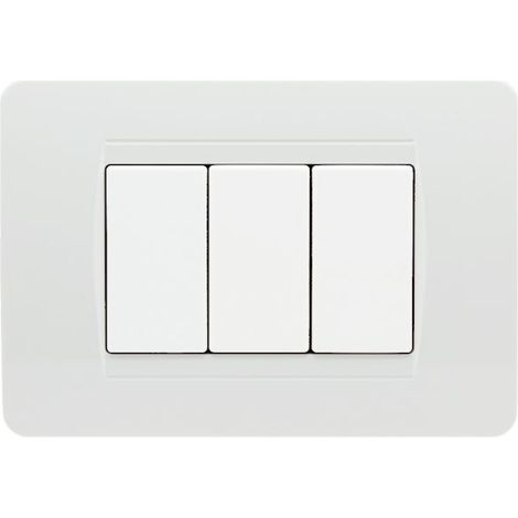 Placca Classic 503 3M Modulli tecnopolimero bianco Compatibile Bticino Matix SD68003 (1/3)