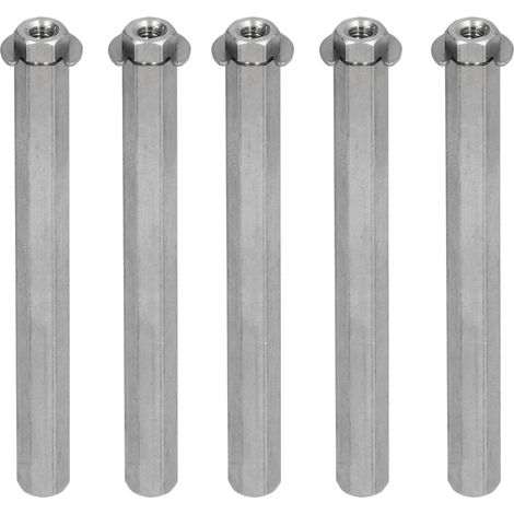 Écrou hexagonal long 5 pièces tige filetée femelle droite en acier inoxydable pour Gobilda Ø 8 mm réf 4106-4008-0720 (1/5)