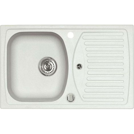 Alveus Record - Lavello in granito 78x48 cm, con comando dello scarico, arctic 1130332
