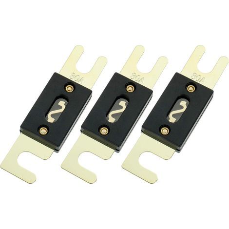 3 Fusible ANL 80A 32VDC Plaqué Or Pour Système Audio Vidéo Voiture Haute Conductivité (1/3)