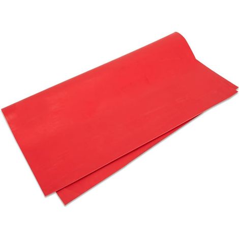 Tapis épais en caoutchouc silicone rouge uni 500 x 500 mm, étanche et (1/5)