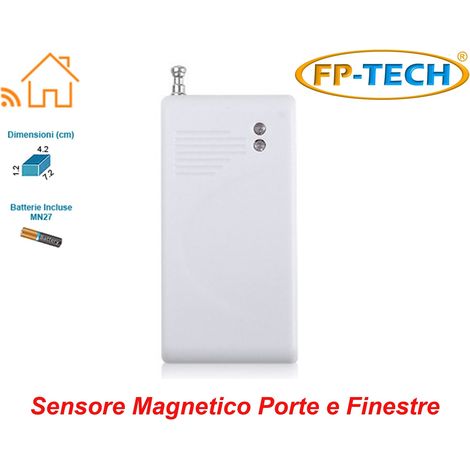 SENSORE VIBRAZIONE ROTTURA VETRO FINESTRA PORTA ALLARME ANTIFURTO CASA WIRELESS