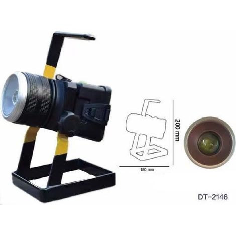 TRADE SHOP - Faro Da Lavoro Led Ricaricabile Faretto Lampada Portatile 102w Campeggio Dt-2416 -