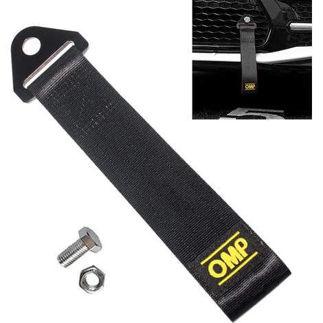 Racing Car Trailer Rope, Nylon Tow Ropes, Racing Tow Strap, Trailer Strap, High Strength Tow Rope, Car Tow Ropes 1 Piece Black (1/5)