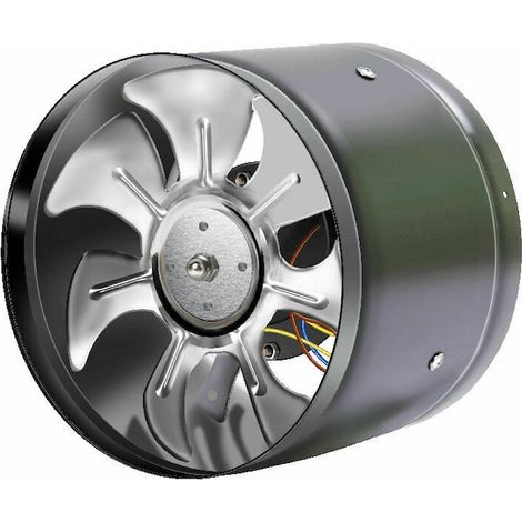 Ventilateur Axial, Tovbmup, 100mm, din otel galvanisé, noir, résistant à la coroziune, pour intérieur public (1/4)