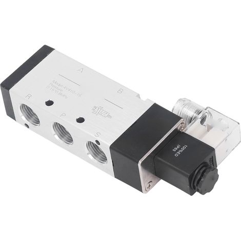 Électrovanne pneumatique 5/2 voie IP65, pilote haute précision, distributeur air 0.15-0.8MPa, 24V DC, valve à solénoïde industrielle (1/5)