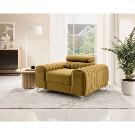 Sessel Designersessel ELENI Stoff Monolith Honiggelb (1/5)