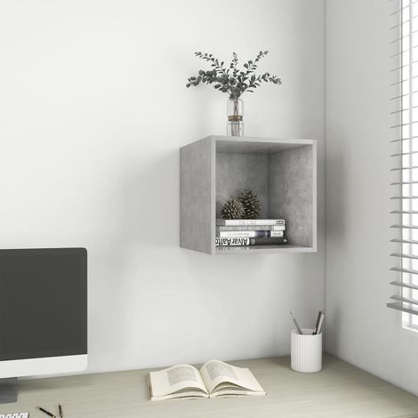 Wandschrank Betongrau 37x37x37 cm Holzwerkstoff (1/5)