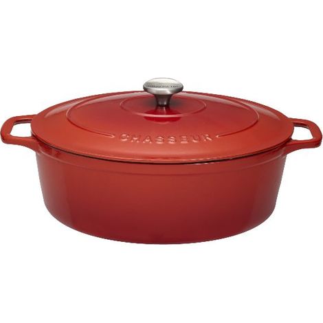 casseruola ovale in ghisa smaltata 35cm rubino sublime - PUC473558 - Chasseur