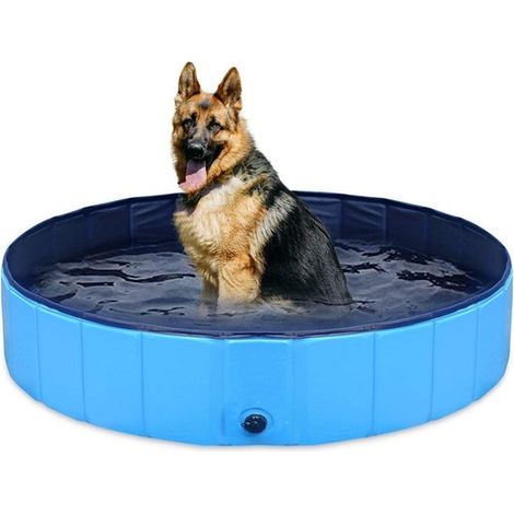 Piscina pequeña para niños y mascotas, 120×30cm, Piscina para perros, PVC, Bañera para perros y gatos, Bañera portátil, Piscina, azul (1/5)