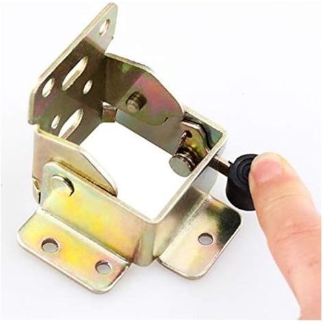 Lot de 2 supports pliants à 90 degrés charnières autobloquantes en acier laminé à froid pieds de table pliants pieds de lit charnières de soutien cachées (Positive brake) (1/5)