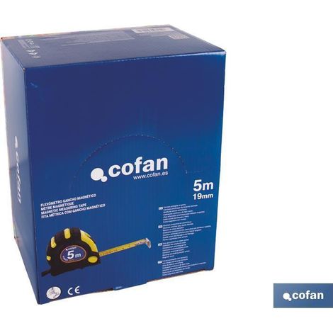 COFAN expositor de flexómetros magnéticos 19 mm x 5 m 12 uds. (1/4)