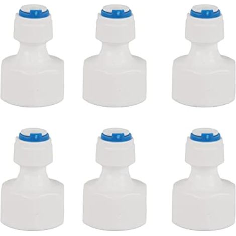 6PCS Raccord Frigo Americain - 1/4 Tube OD à 1/2 Femelle Push in Quick Connector pour Filtre à Eau Osmose Inverse (1/4)