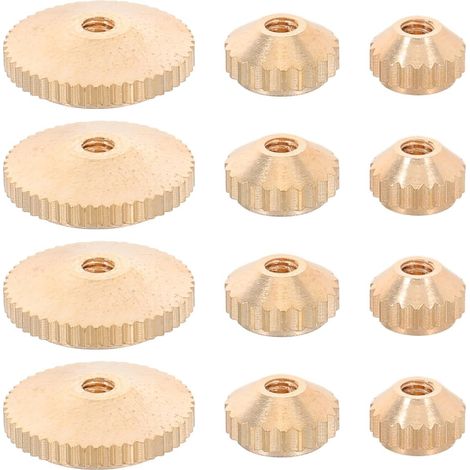 12 Écrous De Fixation D'Horloge pour Aiguilles Horloge Écrou De Mouvement D'Horloge Remplaçable Pièces D'Horlogerie pour Horloge Murale Cheminée Mécanique Réparation (1/5)