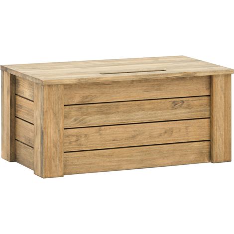 Baúl Rustico Pequeño ECO con Tapa 40x80x36cm en madera maciza de pino acabado vintage