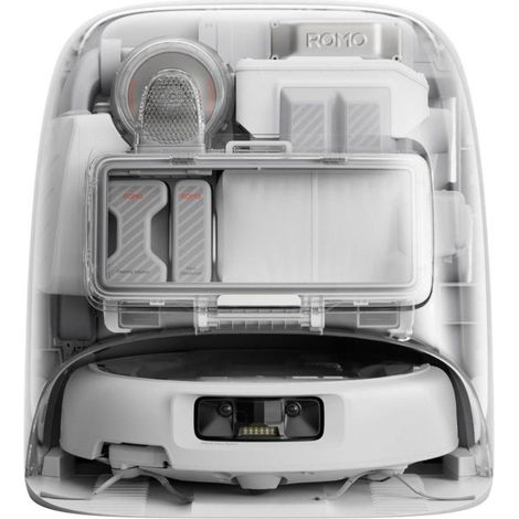 DJI ROMO P - Saug-Wisch-Roboter mit Station - Transparentes Design - 25.000 Pa - Millimetergenauigkeit - 200 Stunden ohne Wartung (1/5)