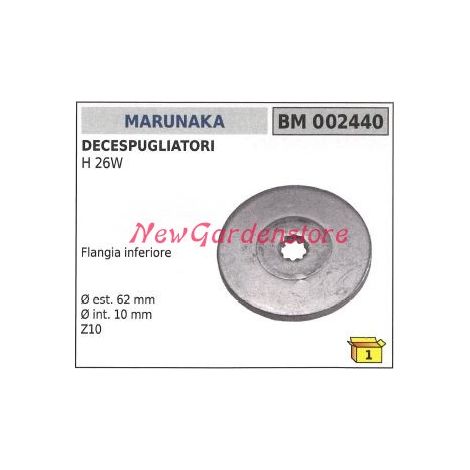 Flangia inferiore coppia conica MARUNAKA decespugliatore H 26W 002440