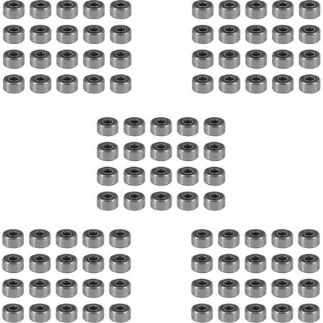 693RS Cuscinetto a sfere a gola profonda miniaturizzato, 3 mm x 8 mm x 4 mm, doppia tenuta, 100 pezzi