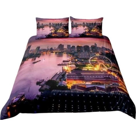 Housse de couette microfibre 220x240/65x65 cm fermeture éclair (1/5)