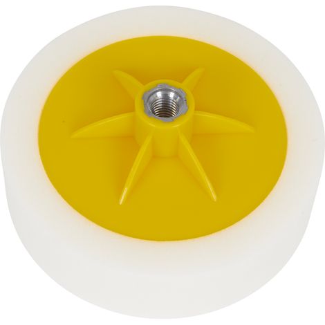 Sealey PTC/CH/M14-W 150 x 50mm Buffing & Polishing Foam Head M14 x 2mm - White/Dense