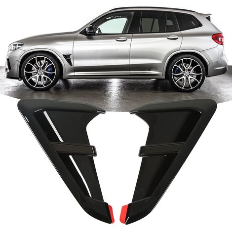 Modification auto 2018 : Aérations d'aile de remplacement style X3M pour BMW X3 G01, finition noir brillant (1/5)