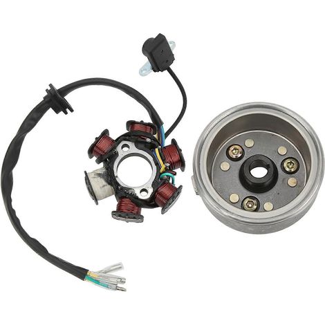 Plaque de stator à 6 bobines, rouleau Vliegwiel, remplacement renforcé pour moteurs GY6 110cc et 125cc (1/5)