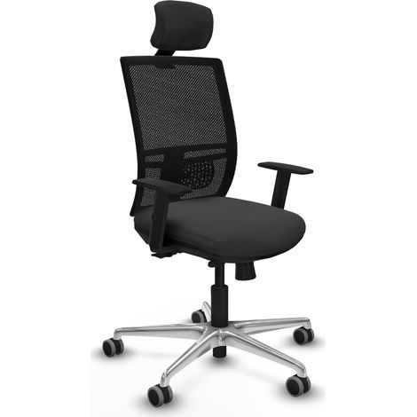 Silla de oficina piqueras y crespo Yunquera cuero sintético gris oscuro (1/2)