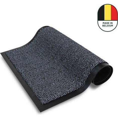 Tapis d'entrée - Tapis de cuisine - Tapis d'égouttage - 60 x 180 cm - Classique - Gris - Tapis de cuisine - Tapis pour salle blanche - Tapis de couloir - Antidérapant - Fabriqué en Belgique (1/5)