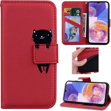 Housse Xiaomi Redmi Note 10 5G (6.5\") Mignon dessin animé Animal Pattern housse de protection en cuir avec support - rouge-Ywey (1/5)