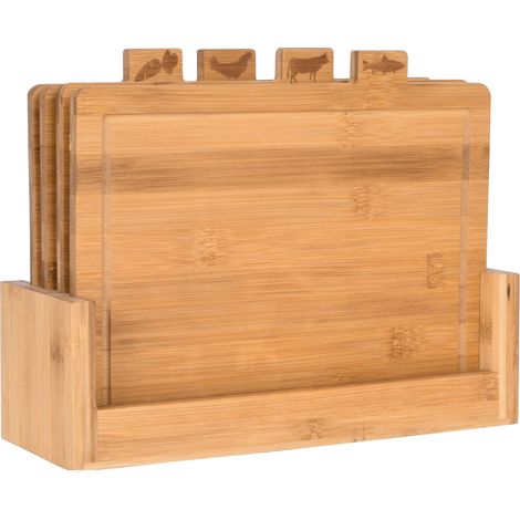 Tabla de cortar de bambú Dori, juego de 4 (1/5)