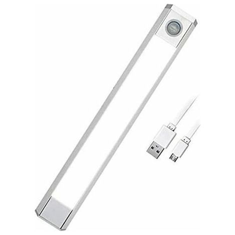 GABRIELLE - Lámpara de interior con sensor de movimiento y 3 colores cambiantes, 60 LED, recargable por USB, luz nocturna para armarios, escaleras, cocina, pared, etc. [Clase energética A+++] (1/5)