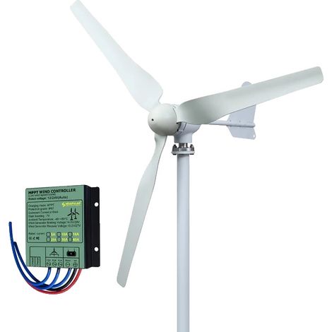 Générateur éolien, puissance de sortie de 4000W, faible bruit, 48V, 3 pales, avec contrôle MPPT, 48V, 3 lames-a, Avec contrôle MPPT-a